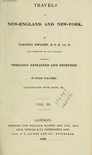 Travels in New-England and New-York