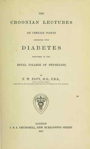 Supplementary Croonian lecture on points connected with the pathology and treatment of diabetes