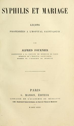 Syphilis et mariage