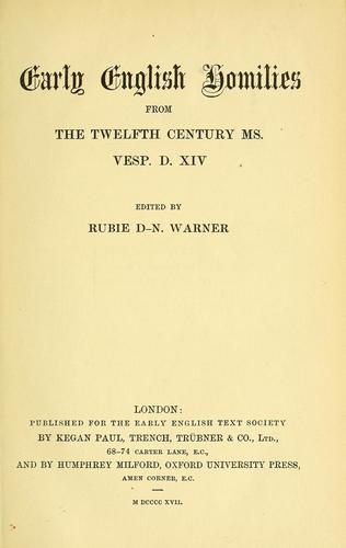 Early English homilies