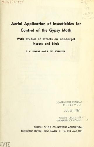Aerial application of insecticides for control of the gypsy moth