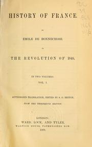 The history of France to the revolution of 1848