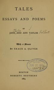 Tales, essays and poems