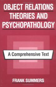 Object relations theories and psychopathology