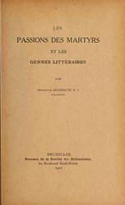 Les passions des martyrs et les genres littéraires