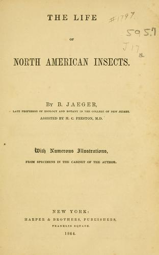 The life of North American insects