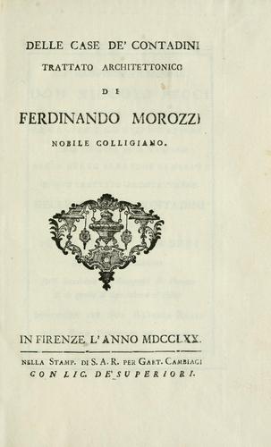 Delle case de' contadini
