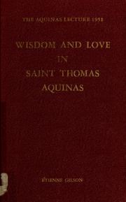 Wisdom and love in Saint Thomas Aquinas
