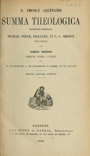 S. Thomae Aquinatis Summa theologica