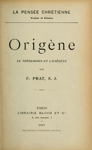 Origène, le théologien et l'exégète