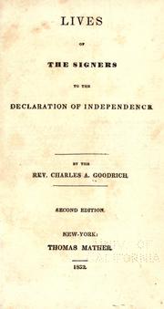 Lives of the signers to the Declaration of Independence