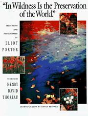 In wildness is the preservation of the world