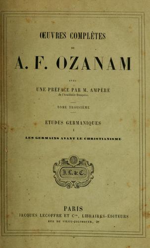 Œuvres complètes de A.-F. Ozanam