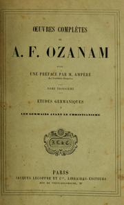 Œuvres complètes de A.-F. Ozanam