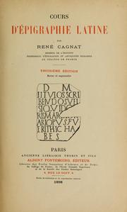 Cours d'epigraphie latine