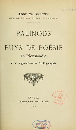 Palinods, ou, Puys de poésie en Normandie
