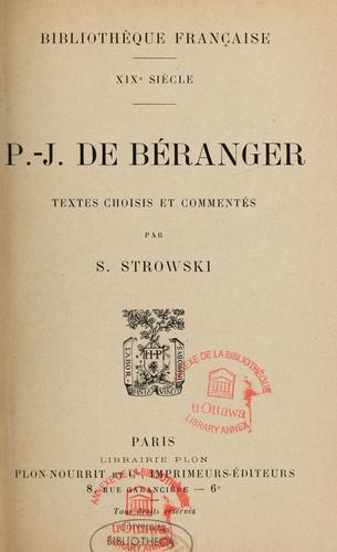 Textes choisis et commentés par F. Strowski