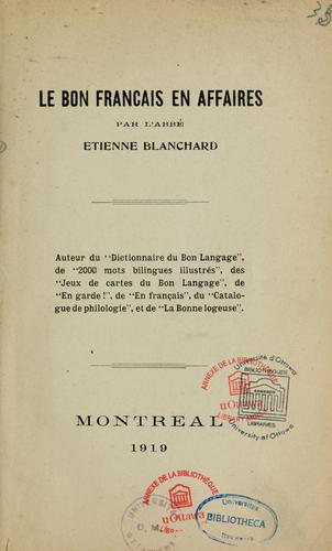 Le bon français en affaires