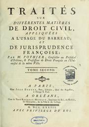 Traités sur différentes matières de droit civil