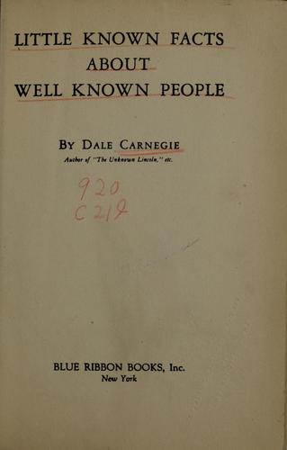 Little known facts about well known people