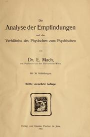 Die Analyse der Empfindungen und das Verhältnis des Physischen zum Psychischen