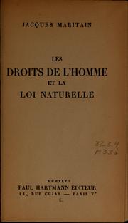 Les droits de l'homme et la loi naturelle