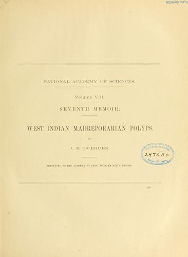 West Indian madreporarian polyps