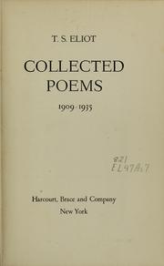 Collected poems, 1909-1935