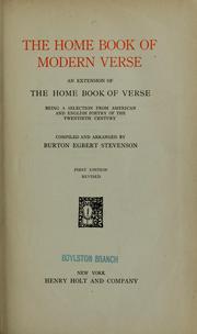 The Home Book of Modern Verse