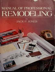 Manual of professional remodeling