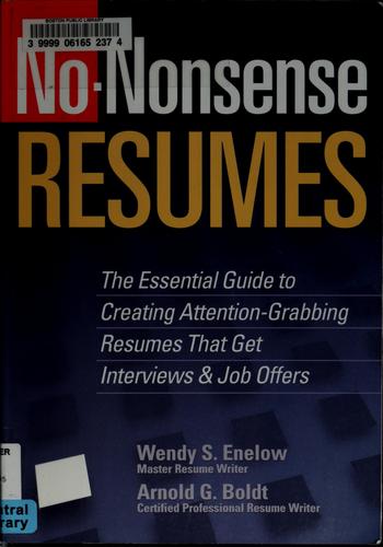 No-nonsense resumes