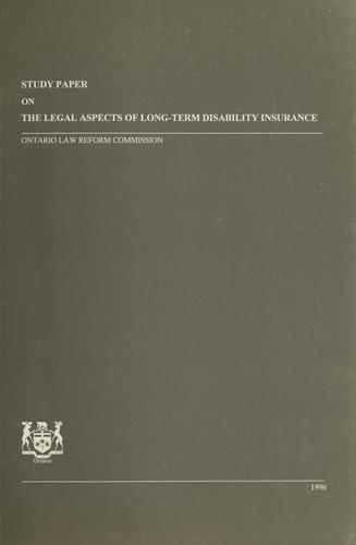 Study paper on the legal aspects of long-term disability insurance