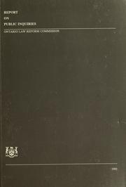 Report on public inquiries