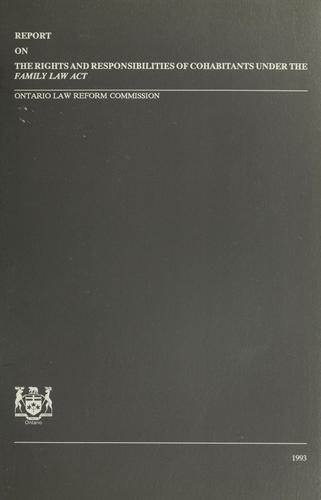 Report on the rights and responsibilities of cohabitants under the Family Law Act