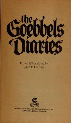 The Goebbels diaries