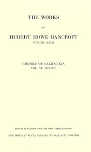 History of California ..