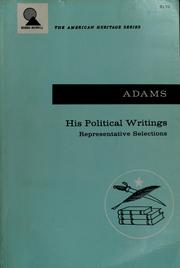 The political writings of John Adams