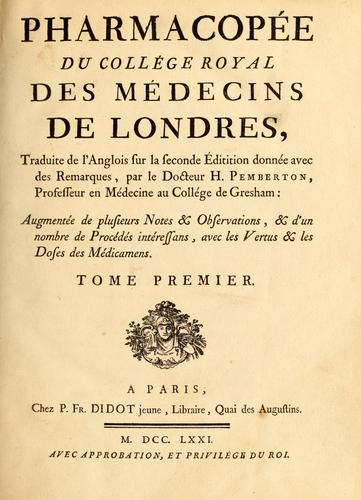 Pharmacopée du Collège royal des médecins de Londres
