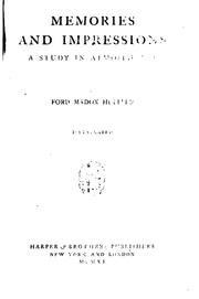 Memories and Impressions: A Study in Atmospheres