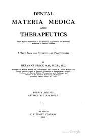 Dental materia medica and therapeutics, with special reference to the rational application of remedial measures to dental diseases