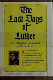 The last days of Luther