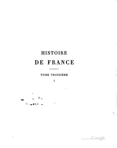 Histoire de France depuis les origines jusqu'à la révolution