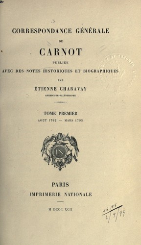 Correspondance générale, 1792-95