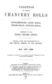 Calendar of various Chancery rolls