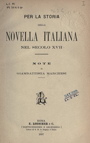 Per la storia della novella italiana nel secolo XVII