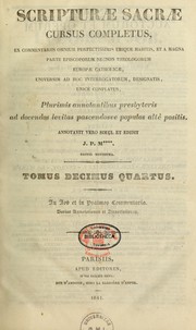 Scripturae sacrae cursus completus -- plurimis annotantibus presbyteris ad decendas levitas -- ann. simul et ed. J.-P. Migne