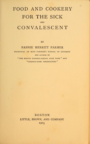 Food and cookery for the sick and convalescent