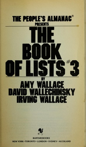 BOOK OF LISTS #3, THE (Book of Lists)