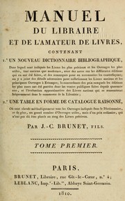 Manuel du libraire et de l'amateur de livres
