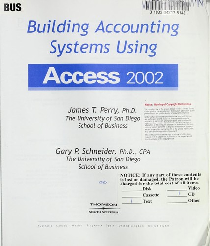 Building accounting systems using Access 2002